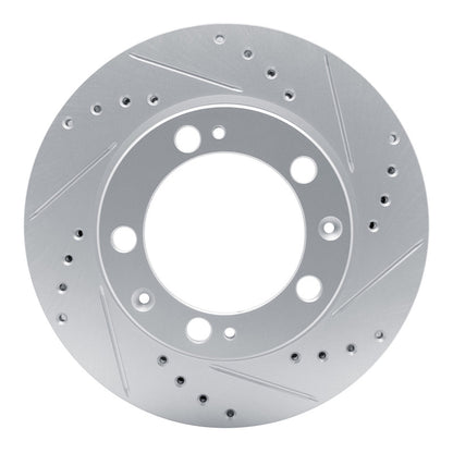 R1 Concepts R1 87-95 Porsche 944 Turbo Front Right Drilled & Slotted Silver Brake Rotor
