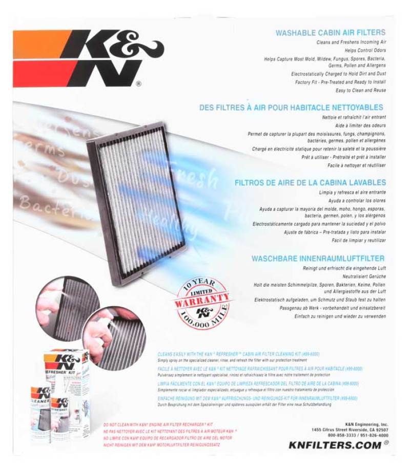 K&N Engineering K&N 05-10 Chrysler 300 3.5L Cabin Air Filter