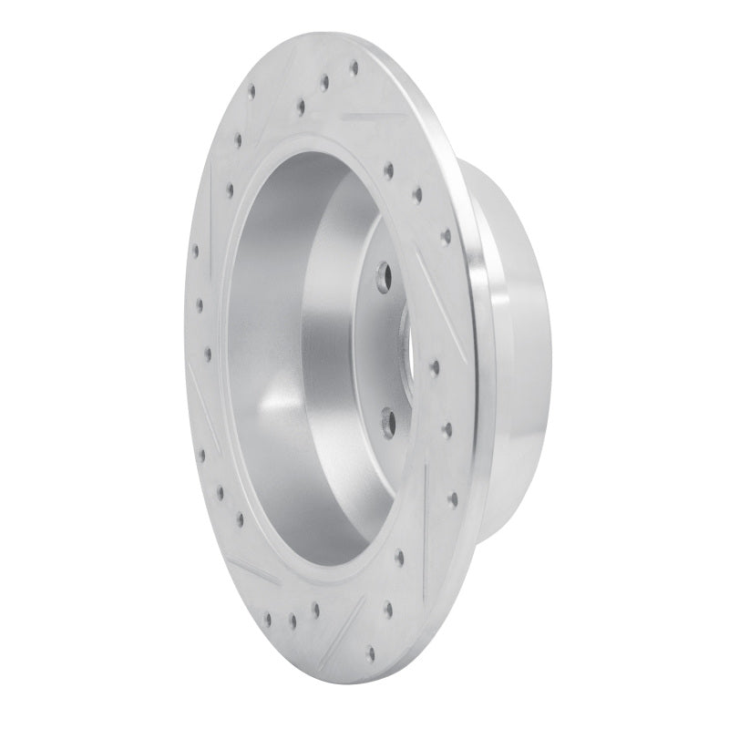 R1 Concepts R1 99-04 Jeep Grand Cherokee Rear Right Drilled & Slotted Silver Brake Rotor