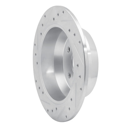 R1 Concepts R1 99-04 Jeep Grand Cherokee Rear Right Drilled & Slotted Silver Brake Rotor