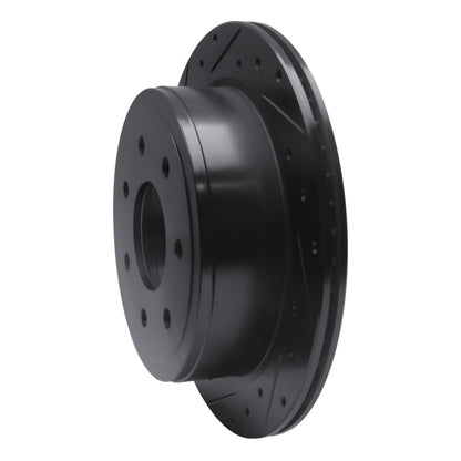 R1 Concepts R1 04-11 Ford F-150 RWD Rear Left Drilled & Slotted Black Brake Rotor