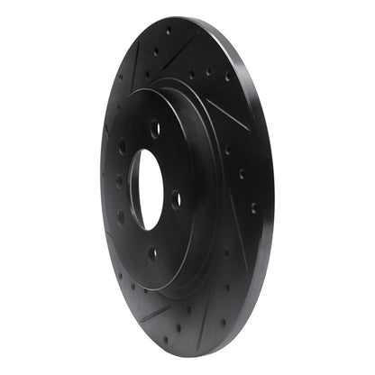 R1 Concepts R1 05-05 Buick Terraza Rear Left Drilled & Slotted Black Brake Rotor