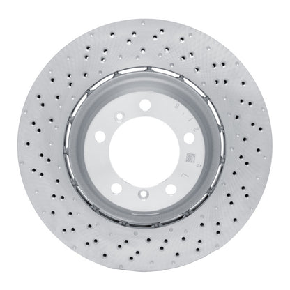 DFC 16-23 Porsche 718 Cayman Left Rear Drilled Hi-Carbon Alloy Geomet Coated Rotor