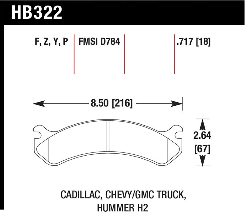 Hawk Performance Hawk Chevy / GMC Truck / Hummer Super Duty Street Front Brake Pads