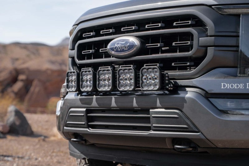 Diode Dynamics 21-22 Ford F-150 SS5 Grille CrossLink Lightbar Kit- Sport Yellow Combo