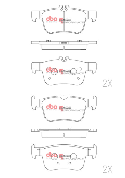 DBA 16-21 Honde Civic (Excl Si/Type-R) RP Performance Rear Brake Pads