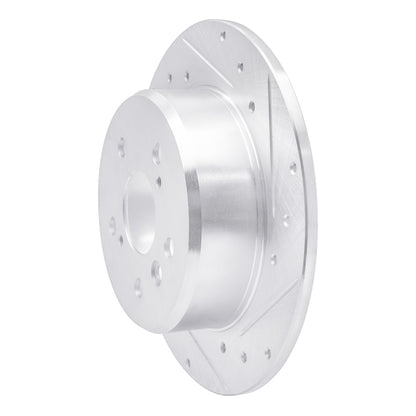 R1 Concepts R1 92-03 Lexus RX300 Rear Right Drilled & Slotted Silver Brake Rotor