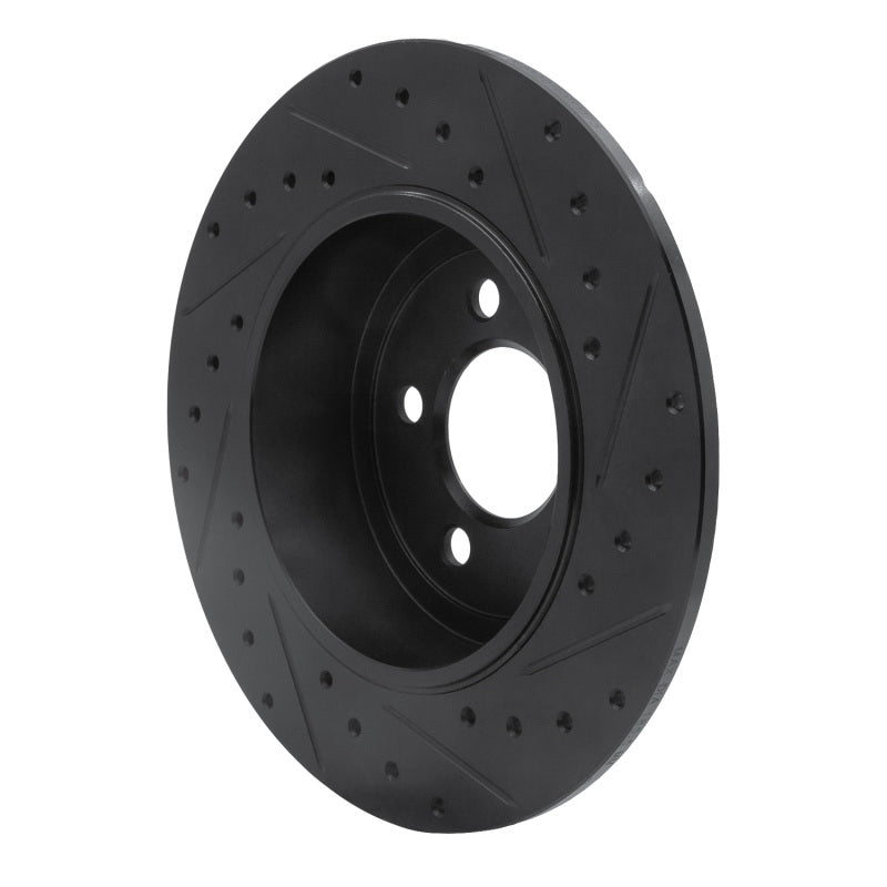 R1 Concepts R1 05-23 Chrysler 300 Rear Left Drilled & Slotted Black Brake Rotor