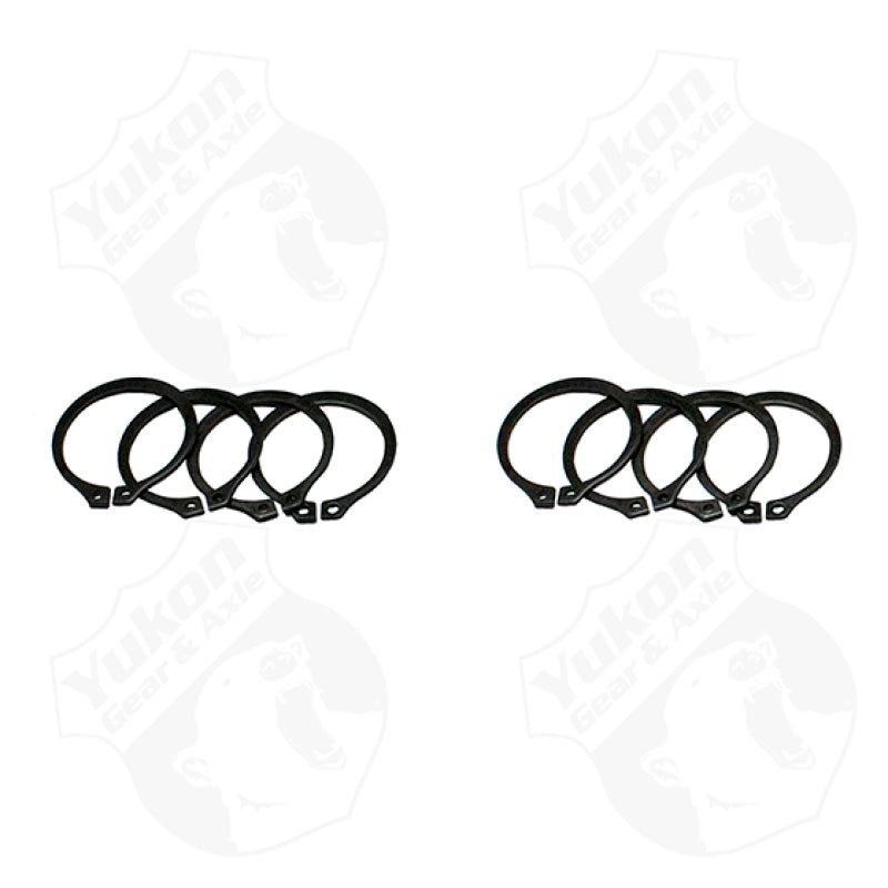 Yukon Gear & Axle Yukon Gear (4) Full Circle Snap Rings / Fits Dana 60 733X U-Joint w/ Aftermarket Axle