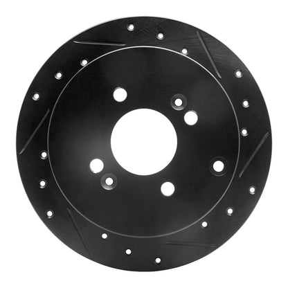 R1 Concepts R1 06-12 Dodge Attitude (Mexico) Rear Right Drilled & Slotted Black Brake Rotor