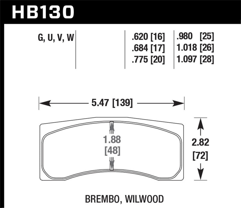 Hawk Performance Hawk Brembo X9 060 71/74 / Brembo XA4 D3 01/04 / Wilwood Integra IP Racing DTC-70 Brake Pads