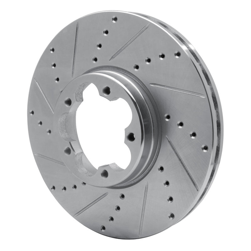 R1 Concepts R1 15-25 Ford Transit-350 HD/DRW Front Left Drilled & Slotted Silver Brake Rotor