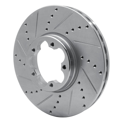 R1 Concepts R1 15-25 Ford Transit-350 HD/DRW Front Left Drilled & Slotted Silver Brake Rotor