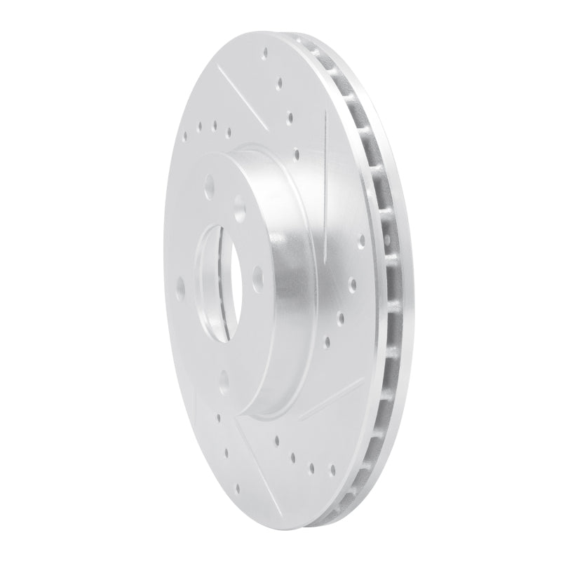 R1 Concepts R1 16-22 Chevrolet SPARK (USA/Canada) Front Right Drilled & Slotted Silver Brake Rotor
