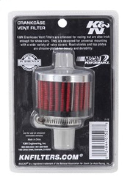K&N Engineering K&N 1in Flange ID x 2in OD x 1.5 inch H Rubber Base Crankcase Vent Filter
