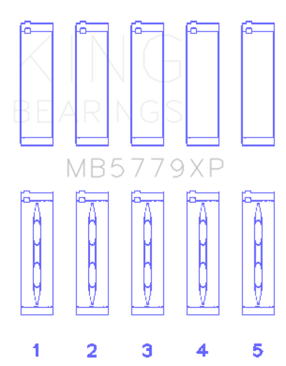 King Engine Bearings Audi CDAA/ CDHA/ CHHA/ CHHB/ CJXA/ CJXB (Size 0.26) Main Bearing Set