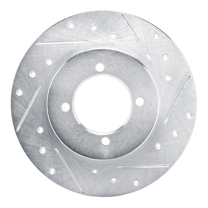 R1 Concepts R1 75-82 Nissan 610 Front Right Drilled & Slotted Silver Brake Rotor