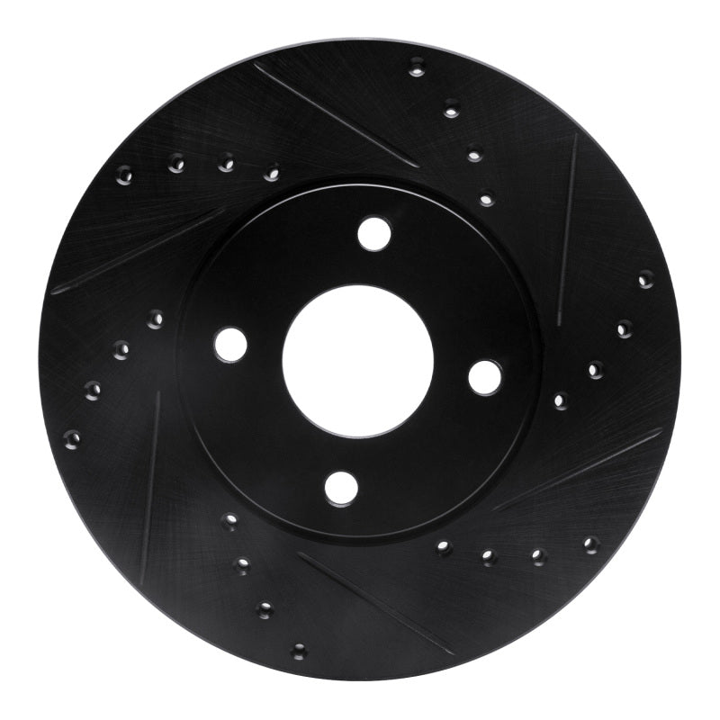 R1 Concepts R1 05-12 Ford Ecosport (Mexico) Front Right Drilled & Slotted Black Brake Rotor