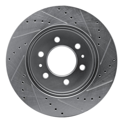 R1 Concepts R1 09-09 Ford F-150 RWD Front Left Drilled & Slotted Silver Brake Rotor