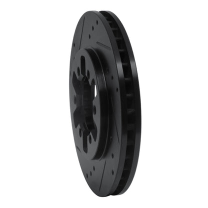 R1 Concepts R1 85-12 Nissan NP300 (Mexico) Front Left Drilled & Slotted Black Brake Rotor