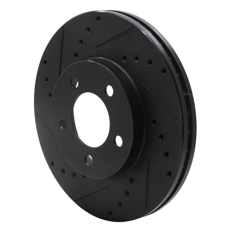 R1 Concepts R1 91-00 Ford Thunderbird Front Left Drilled & Slotted Black Brake Rotor