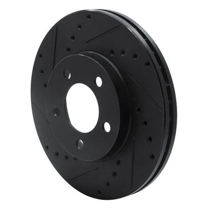 R1 Concepts R1 91-00 Ford Thunderbird Front Left Drilled & Slotted Black Brake Rotor