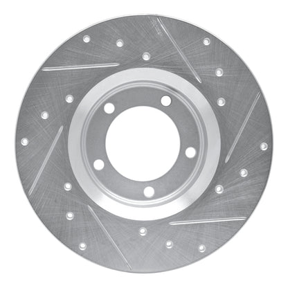 R1 Concepts R1 75-83 Toyota Pickup Front Left Drilled & Slotted Silver Brake Rotor