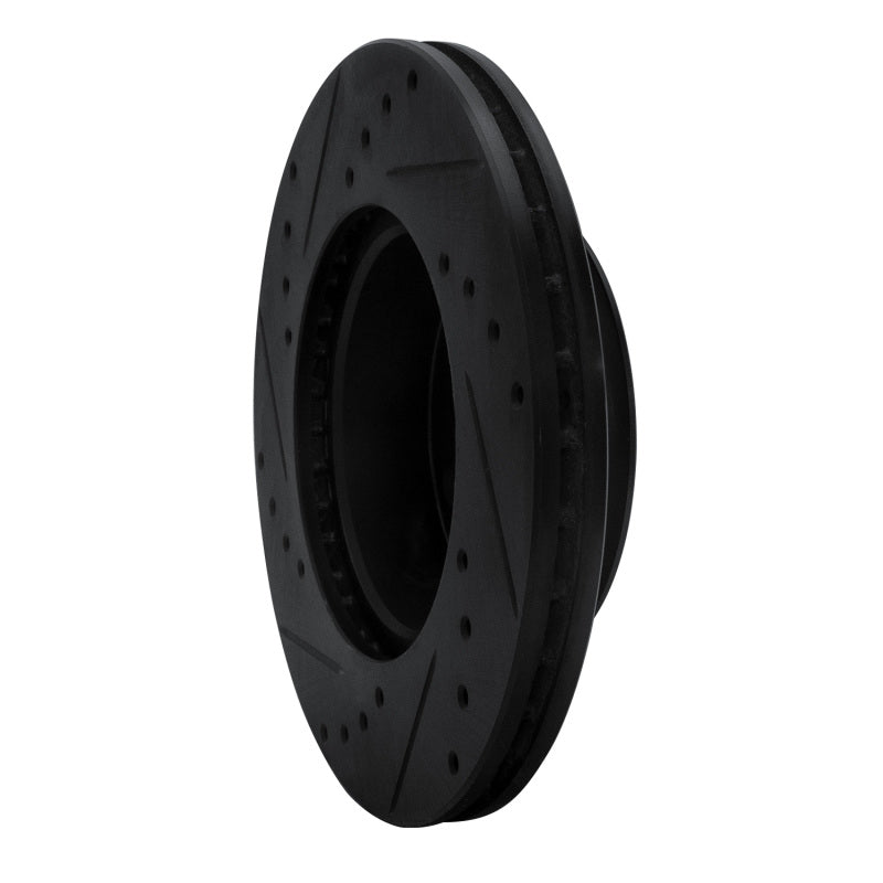 R1 Concepts R1 92-95 Volkswagen EuroVan Front Right Drilled & Slotted Black Brake Rotor