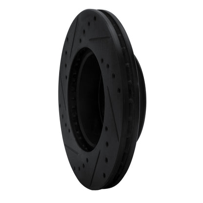 R1 Concepts R1 92-95 Volkswagen EuroVan Front Right Drilled & Slotted Black Brake Rotor