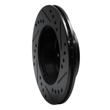 R1 Concepts R1 82-83 Honda Accord Hatchback Front Left Drilled & Slotted Black Brake Rotor