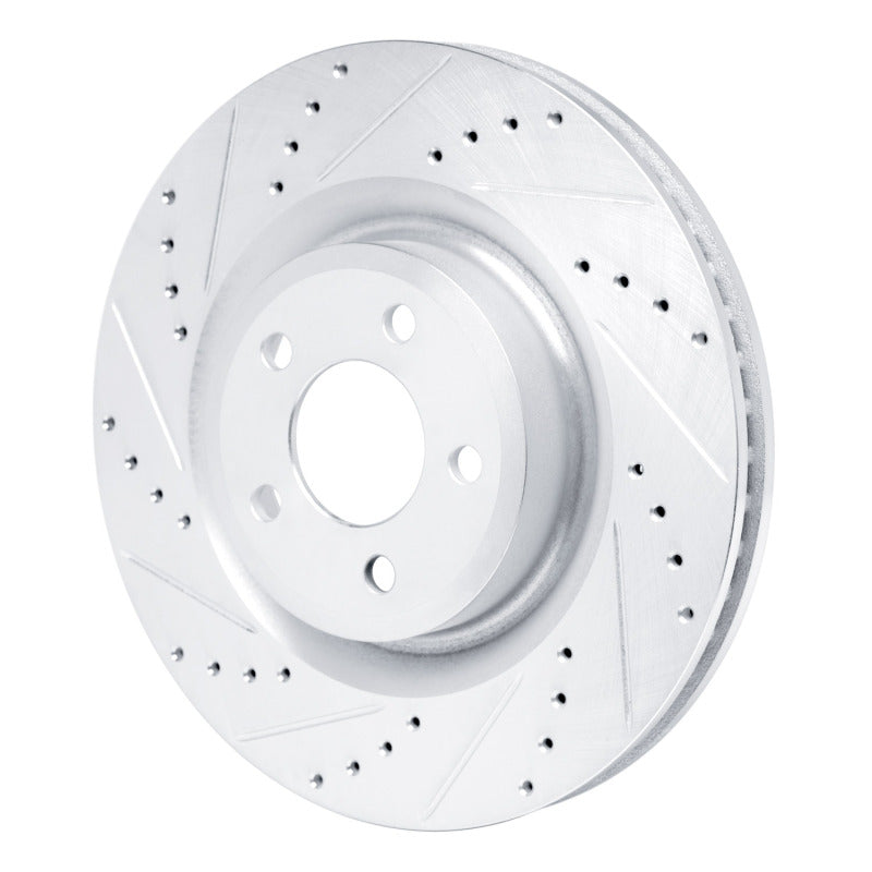 R1 Concepts R1 20-25 Ford Explorer Front Left Drilled & Slotted Silver Brake Rotor