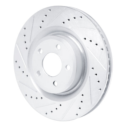 R1 Concepts R1 20-25 Ford Explorer Front Left Drilled & Slotted Silver Brake Rotor