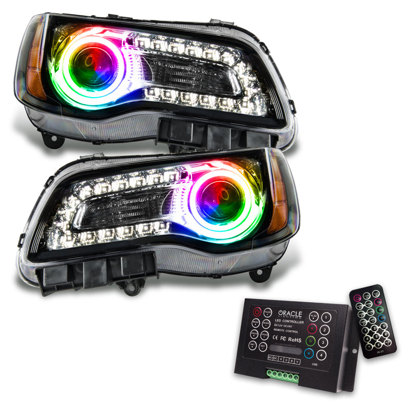 ORACLE Lighting Oracle 11-14 Chrysler 300C SMD HL - Black - NON HID - ColorSHIFT w/ 2.0 Controller