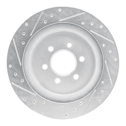 R1 Concepts R1 92-02 Dodge Viper Rear Right Drilled & Slotted Silver Brake Rotor