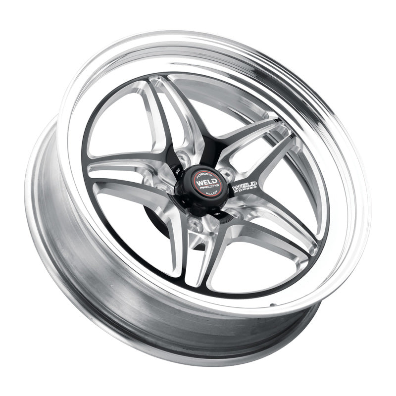 Weld S81 20x8 / 5x115 BP / 5.3in BS Black Wheel (High Pad) - Non-Beadlock