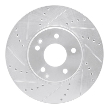 R1 Concepts R1 96-11 Chrysler Crossfire Front Left Drilled & Slotted Silver Brake Rotor