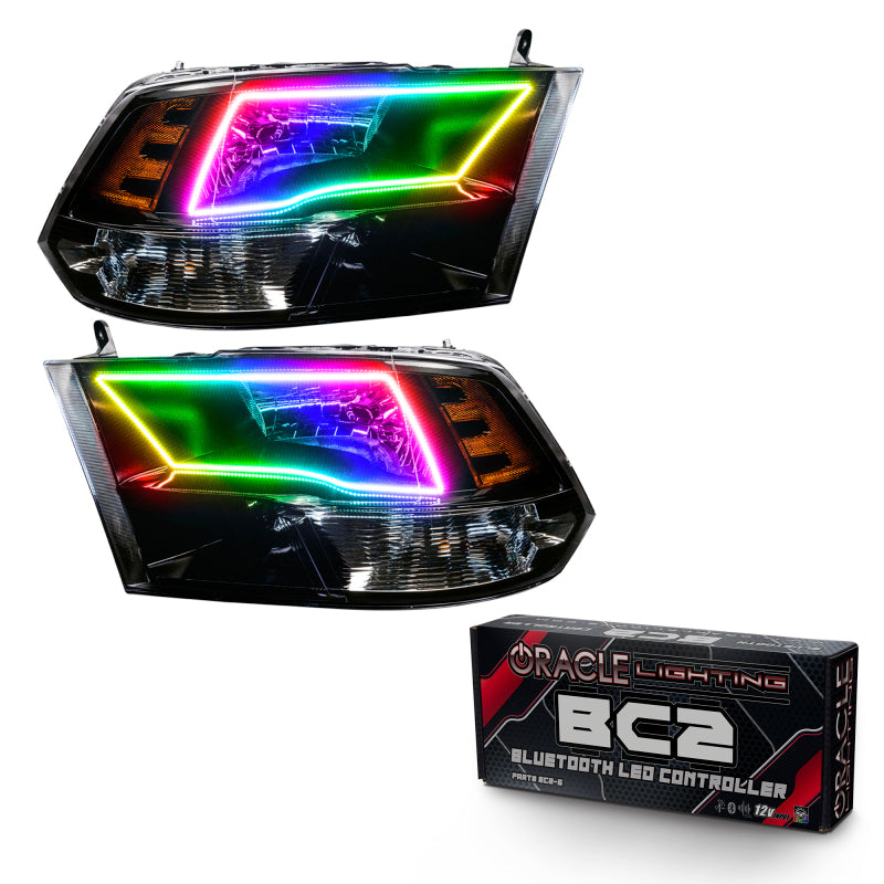 ORACLE Lighting Oracle 09-17 RAM 1500 TRX Quad Pre-Assembled Headlights Blk Housing - w/ BC1 Controller