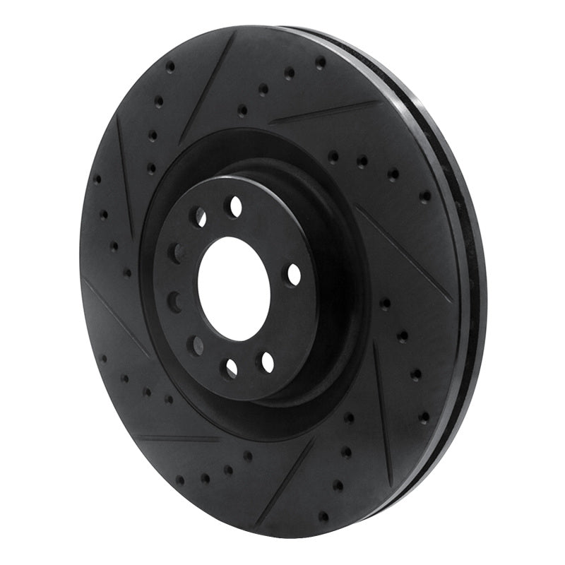 R1 Concepts R1 08-11 Saab 9-3 Front Left Drilled & Slotted Black Brake Rotor