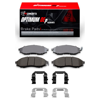 R1 Concepts R1 00-04 Nissan Xterra Front Optimum OE Pads & Hardware Kit