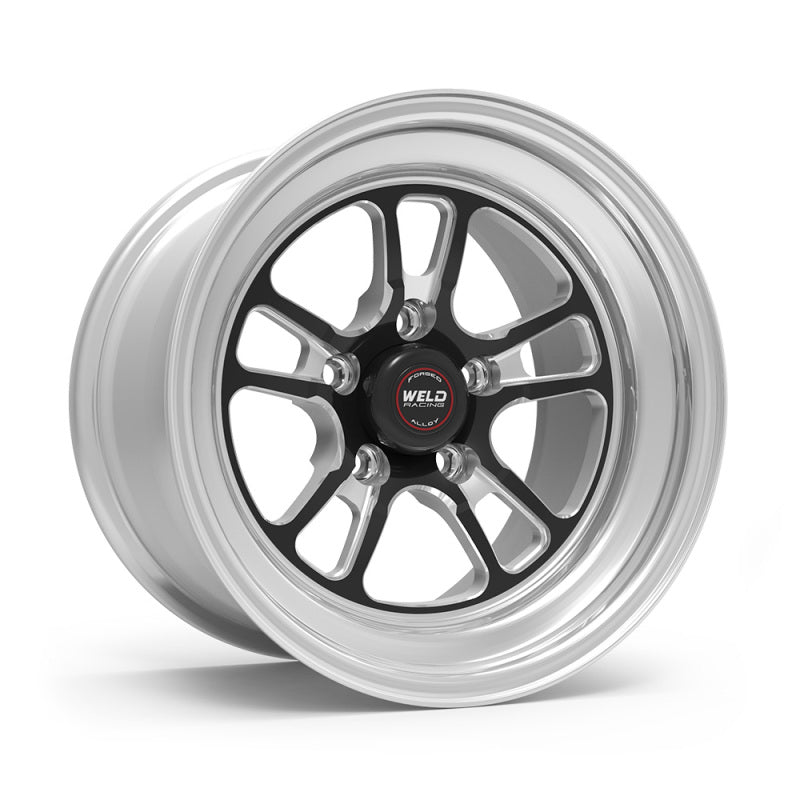 Weld S70 RT-S 15x10in / 5x114.3 BP / 6.5in. BS - Black Center - Polished Shell Wheel