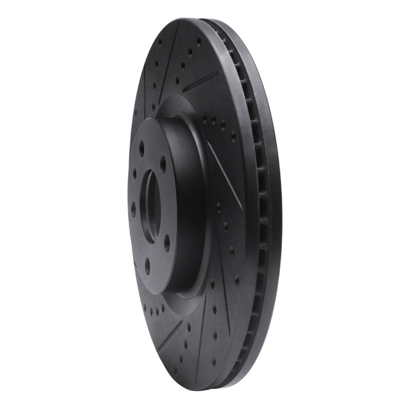 R1 Concepts R1 13-20 Ford Fusion Front Left Drilled & Slotted Black Brake Rotor