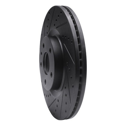 R1 Concepts R1 13-20 Ford Fusion Front Left Drilled & Slotted Black Brake Rotor