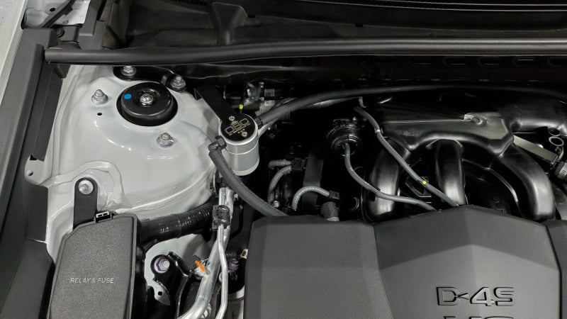 J&L 18-24 Toyota Camry 3.5L V6 Oil Separator 3.0 Passenger Side - Clear Anodized