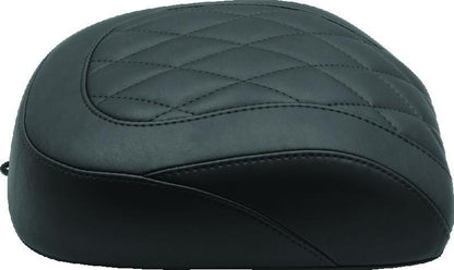 Mustang Motorcycle Mustang 18-21 Harley Fat Boy Wide Tripper Passenger Seat Diamond Stitch - Black