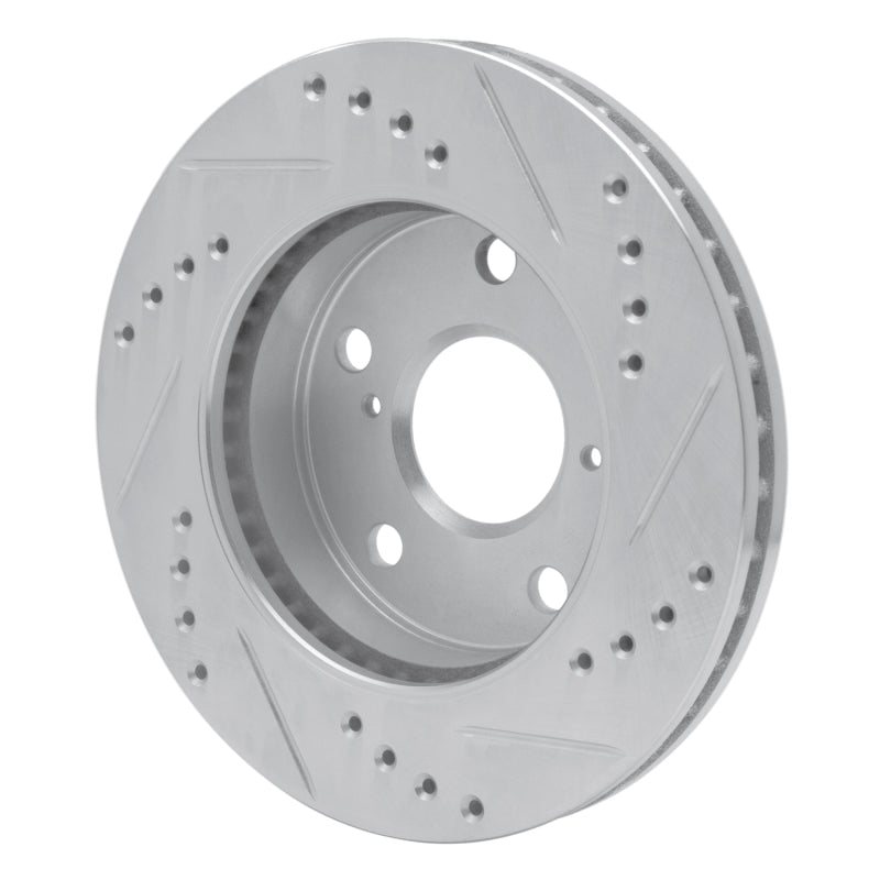 R1 Concepts R1 91-94 Toyota Previa Front Left Drilled & Slotted Silver Brake Rotor