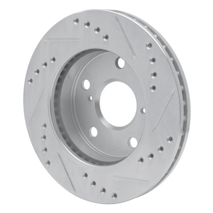R1 Concepts R1 91-94 Toyota Previa Front Left Drilled & Slotted Silver Brake Rotor