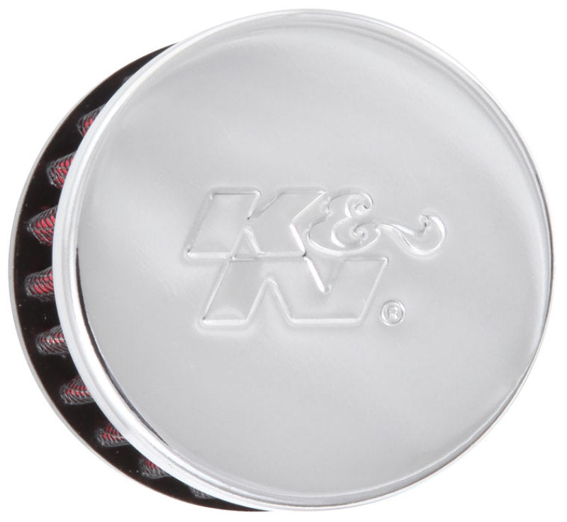 K&N Engineering K&N Clamp On Rubber Base Crankcase Vent Filter 0.375in Flange ID x 2in OD x 1.5in Height