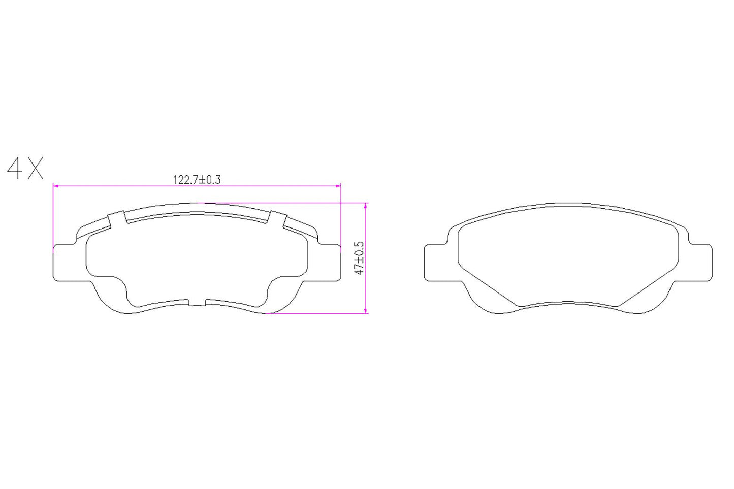 BOGAP P8210128 Brake Pad Set, Disc Brake