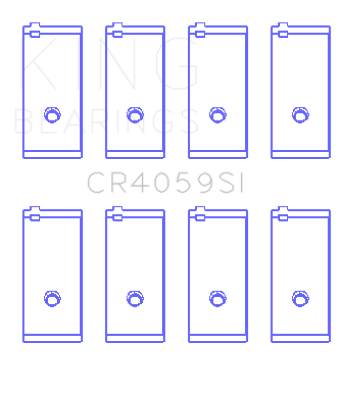 King Engine Bearings General Motors 138Ci 2.3L L40/Ld2 16V (Size +0.75mm) Connecting Rod Bearing Set