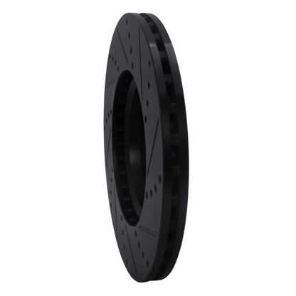 R1 Concepts R1 08-25 Audi A4 (Mexico) Front Left Drilled & Slotted Black Brake Rotor